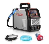 VEVOR Cortadora de Plasma 60 A Máquina de Corte por Plasma de Arco Piloto sin Contacto, Inversor IGBT con Pantalla Digital, Función 2T/4T y Tiempo PA/PT, Fuente de Alimentación Trifásica de 400 V