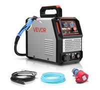 VEVOR Cortadora de Plasma 60 A Máquina de Corte por Plasma de Arco Piloto sin Contacto, Inversor IGBT con Pantalla Digital, Función 2T/4T y Tiempo PA/PT, Fuente de Alimentación Trifásica de 400 V