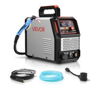 VEVOR Cortadora de Plasma 65 A Máquina de Corte por Plasma de Arco Piloto sin Contacto, Inversor IGBT con Pantalla Digital, Función 2T/4T y Tiempo PA/PT Ajustable para Reparaciones Domésticas