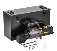 VEVOR Cortadora de Varillas de Refuerzo Hidráulica Eléctrica Portátil de 2000 W, hasta 4 a 25 mm en 3,5 Segundos, Acero de Alta Potencia con Accesorios Ricos en Aceite, Negro, 480 x 130 x 240 mm