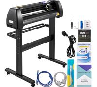 VEVOR Cortador de vinilo de 870 mm Impresora Plotter LED Velocidades de Fuerza Ajustables Soporte de Piso Cortador para Hacer Etiquetas de Letreros Ancho Máximo de Corte 780 mm