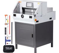 VEVOR Cortadora eléctrica Ancho de corte 482,6 mm Espesor 80 mm Cortador de papel automático Cortador de papel de 800 hojas con pantalla táctil de 17,78 cm características de seguridad para imprenta