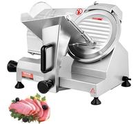 VEVOR Cortadora Eléctrica Comercial 200 W Cortadora Jamonera Hoja 203 mm 350-400 RPM Cortadora de Embutidos en Acero Inoxidable y Aluminio para Cortar Carne Queso Verduras Fruta