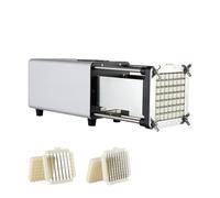 VEVOR Cortadora Eléctrica de Patatas Fritas Cortador de Papas con Cuchillas de Acero Inoxidable de 1/2" y 3/8" Cortador de Papas con Patas Antideslizantes para Pepinos, Verduras, Zanahorias, Plata