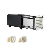 VEVOR Cortadora Eléctrica de Patatas Fritas Cortador de Papas con Cuchillas de Acero Inoxidable de 1/2" y 3/8" Cortador de Papas con Patas Antideslizantes para Pepinos, Verduras, Zanahorias, Negro