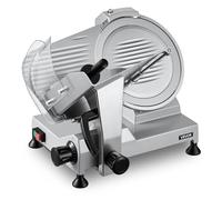 VEVOR Cortafiambres Eléctrico 320 W, Cortadora de Carne Comercial con Cuchilla de Acero al Carbono de 300 mm, Afilador Incorporado, Grosor Ajustable de 0-15 mm para Carne Congelada, Jamón, Baguette