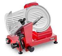 VEVOR Cortafiambres Eléctrico 320W Cortadora de Carne Comercial 300-450 RPM | Para Uso Comercial y Doméstico, con Cuchilla de Acero al Carbono de 25 cm, Grosor Ajustable de 0-12 mm, para Carne Congelada