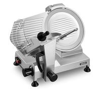 VEVOR Cortafiambres Eléctrico 400 W, Cortadora de Carne Comercial con Cuchilla de Acero al Carbono de 30 cm y bandeja para alimentos, Grosor Ajustable de 0-15 mm para Carne, Jamón, Baguette, Filete