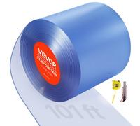 VEVOR Cortina de Puerta de PVC 30,8 x 0,3 cm, Rollo de Tiras de Plástico Transparente Espesor de 3 mm, Cortina de Tiras para Puertas de Supermercado, Fábrica, Almacén, Centros Comerciales, Garaje