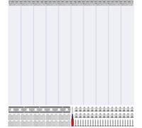 VEVOR Cortina de PVC para Puerta 152.4 cm x 213.4 cm, Plástico Transparente para Refrigerador y Congelador