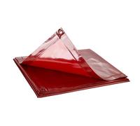 VEVOR Cortina de Soldadura 1,8x1,8 m Cortina Protectora de Soldadura Pantalla Colgante Vinilo Ignífugo Portátil Ligero con Protección UV de 6 Niveles y Ojales Metálicos para Taller, Industria, Rojo