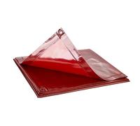 VEVOR Cortina de Soldadura 1,8x1,8 m Cortina Protectora de Soldadura Pantalla Colgante Vinilo Ignífugo Portátil Ligero con Protección UV de 6 Niveles y Ojales Metálicos para Taller, Industria, Rojo