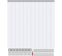 VEVOR Cortina de Tiras 183x244 cm Cortina de Puerta de PVC Transparente 12 Tiras de Plástico Espesor de 3 mm para Puerta de Cámara Frigorífica, Almacén, Refrigerador de Supermercado, Garajes