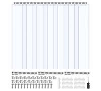 VEVOR Cortina Transparente de Tiras Cortina de Puerta de PVC 107 x 213,4 cm