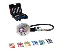 VEVOR Crimpadora de Mangueras Hidráulicas, con 7 Matrices de Montaje Rápido y Estuche de Transporte, a Reparación Automóviles y Aire Acondicionado, Dividida con Bomba Manual, 430 x 360 x 140 mm