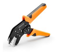 VEVOR Crimpadora Terminales Eléctricos 0,25-4 mm², Alicates de Crimpado de Trinquete para Terminales de Cables Eléctricos, con Presión Ajustable y Liberación Rápida, Marcas Métrica y del Sistema AWG