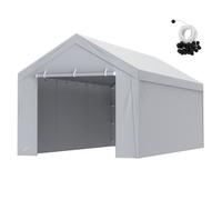 VEVOR Cubierta de Repuesto para Toldo 600 x 300 x 200 cm, Refugio para Tienda de Campaña de Garaje, Resistente al Agua y con Protección UV con Cuerdas Elásticas de Bolas, Blanco, Marco NO Incluido