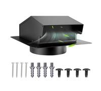 VEVOR Cubierta de Ventilación de Aire Acondicionado de Pared con Capucha 198 mm, Acero SPCC, Pantalla Protectora Integrada, para Techos, Paredes y Salidas de Escape de Conductos Exteriores, 1 ud