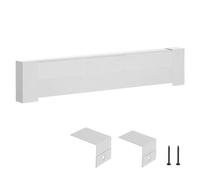 VEVOR Cubierta Frontal Estándar de Radiadores Eléctricos para Zócalo, Serie Básica, 916 x 80 x 193 mm, Cubierta de Repuesto de Acero Resistente, para Dormitorio, Blanco, Agujero Medio Abierto