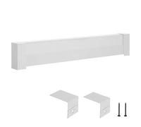 VEVOR Cubierta Frontal Estándar para Zócalo de Radiadores Eléctricos, Serie Básica, 1221 x 80 x 193 mm, Cubierta de Repuesto de Acero Resistente, Agujero Medio Abierto, para Dormitorio, Blanco