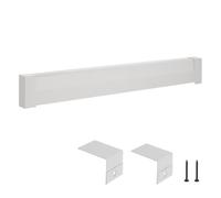 VEVOR Cubierta Frontal Estándar para Zócalo de Radiadores Eléctricos, Serie Básica, 1526 x 80 x 193 mm, Cubierta de Repuesto de Acero Resistente, para Dormitorio, Agujero Medio Abierto, Blanco