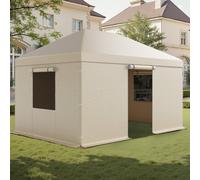 VEVOR Cubierta para Cenador de Invierno, 3,1 x 4,41 m, Cubierta de Cenador Resistente a la Intemperie con Paredes Laterales y Ventanas de Malla, Material de Polietileno, No Incluye Cenadores