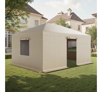 VEVOR Cubierta para Cenador de Invierno, 3,70 x 4,92 m, Cubierta de Cenador Resistente a la Intemperie con Paredes Laterales y Ventanas de Malla, Material de Polietileno, No Incluye Cenadores