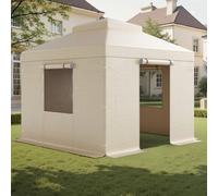 VEVOR Cubierta para Cenador de Invierno, Cubierta de Cenador con Laterales y Ventanas de Malla, Compatible con Cenadores de 2 Pisos de 3,05 x 3,05 m Material de Polietileno, Cenadores no Incluidos