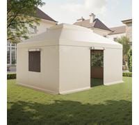 VEVOR Cubierta para Cenador de Invierno, Cubierta de Cenador con Laterales y Ventanas de Malla, Compatible con Cenadores de 2 Pisos de 3,66 x 4,87 m Material de Polietileno, Cenadores no Incluidos