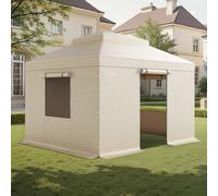 VEVOR Cubierta para Cenador de Invierno, Cubierta de Cenador con Laterales y Ventanas de Malla, Compatible con Cenadores de 2 Pisos de 3,05 x 3,65 m Material de Polietileno, Cenadores no Incluidos