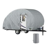VEVOR Cubierta para Remolque de Caravana 569 x 183 x 229 cm Cubierta Impermeable de Remolque 18-20 pies Cubierta Funda Protectora Universal para Caravanas Remolque de Cabezal de Caravana, Gris