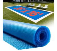 VEVOR Cubierta Solar para Piscina Rectangular, 10,97 x 4,88 m, con Material de Burbujas y PE, Absorción de Calor Durante el Día, Retención de Calor Durante la Noche, 0,3 mm de Grosor, Color Azul