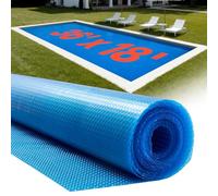 VEVOR Cubierta Solar para Piscina Rectangular, 10,97 x 5,49 m, con Material de Burbujas y PE, Absorción de Calor Durante el Día, Retención de Calor Durante la Noche, 0,2 mm de Grosor, Color Azul