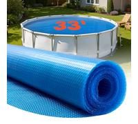 VEVOR Cubierta Solar Redonda para Piscina, 10 m de Diámetro, Burbujas y Material PE, Absorción de Calor Durante el Día, Retención de Calor Durante la Noche y Reducción de la Evaporación, Azul