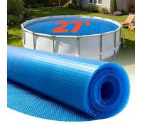 VEVOR Cubierta Solar Redonda para Piscina, 8,23 m de Diámetro, con Burbujas y Material PE, Absorción de Calor Durante el Día, Retención de Calor Durante la Noche, Grosor de 0,4 mm, Color Azul