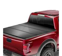 VEVOR Funda para Caja de Camioneta Triple Plegable, Compatible con Toyota Tacoma 2016-2023, solo Se Adapta a Cama Interior de 1610 x 1555 x 35 mm Capacidad Carga 181 kg, Luz LED, Plegado Rápido, Negro