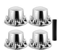 VEVOR Cubiertas de Eje Trasero Abovedado para Camión Semirremolque, Resistentes a la Oxidación con Revestimiento de ABS, Ajuste Universal, Herramienta de Instalación Incluida, Φ 354 x 220 mm, Plata