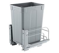 VEVOR Cubo de Basura Extraíble para Armarios de Cocina, Montaje Bajo Encimera, Gris, con Sistema Deslizante de Cierre Suave de Metal y Kit de Puerta, para Fregadero y Encimera, 410 x 277 x 487 mm