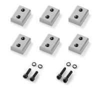VEVOR Cuchillas de Repuesto para Cortar Varillas de Refuerzo, 22 mm Diámetro, n.° 7, de Doble Filo, Acero Cr12MoV de Alta Dureza, con Tornillos y Arandela Elástica, 28 x 20 x 10 mm, 6 uds, Plata