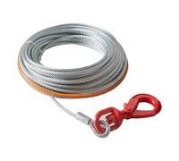 VEVOR Cuerda de Cabrestante 9,5 mm x 30,5 m Cable Sintético Resistencia a la Rotura 67,6 kN con Funda Protectora, Gancho de Cabrestante Forjado, Correa de Tracción para ATV, UTV, Vehículo, Camioneta