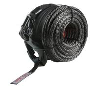 VEVOR Cuerda de cabrestante de 9,5 mm x 30,5 m, cable sintético de resistencia a la rotura de 117,9 kN con funda protectora, gancho de cabrestante forjado, correa de tracción para SUV, vehículos todot