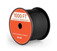 VEVOR Cuerda de Paracord 4 mm x 304,8 m 272 kg Cordón de Nailon Trenzado | para Acampada, Manualidades y Remolque de Emergencia, con Funda de 32 Hebras, Núcleo de 7 Hebras y Extremos Termosellados