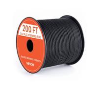 VEVOR Cuerda de Paracord de 4 mm x 61 m 272 kg Cordón de Nailon Trenzado | para Tiendas de Campaña y Manualidades, con Funda de 32 Hebras, Núcleo de 7 Hebras, Extremos Termosellados y Agarre Firme