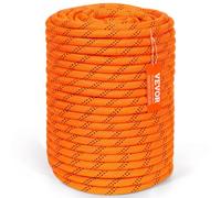 VEVOR Cuerda de Poliéster Trenzado doble Naranja y Negro, 12,7mm x 67,06m, 48 hebras, 35,58 kN de Resistencia a la Rotura Cuerda de Escalada al Aire Libre para Senderismo en Roca, Camping, Columpio