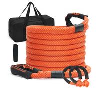 VEVOR Cuerda de Remolque de Nilón de Recuperación Cinética de 22,225 mm x 9,1 m, carga de 13871 kg, Correa de Arranque Resistente de Energía de Elasticidad Extrema para Jeep, Camión, SUV, Tractor