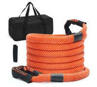 VEVOR Cuerda de Remolque de Nilón de Recuperación Cinética de 25,4 mm x 6,1 m, carga de 17237 kg, Correa de Arranque Resistente de Energía de Elasticidad Extrema para Jeep, Camión, SUV, Tractor