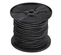 VEVOR Cuerda Elástica de 6 mm de Diámetro Cuerda elástica de 36 m Correas Elásticas Resistentes Cuerda Elástica 100% Elástica para Carga, Lonas, Acampada, Kayak y Manualidades, Color Negro