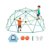 VEVOR Cúpula de Escalada 305 cm Juego de Cúpula Geométrica con 2 Pelotas, 1 Red, 1 Bomba de Aire Capacidad de Carga de 453 kg Juego de Domo de Escalada para Jardín, Parque, Exterior, Azul y Verde