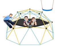 VEVOR Cúpula de Escalada, Escalador de Cúpula Geométrica con Hamaca y Columpio para Niños de 3 a 10 Años con Agarre para Escalar, Equipo de Juego para Patio Trasero al Aire Libre, 305 x 305 x 152,5 cm