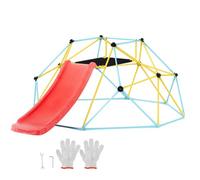 VEVOR Cúpula de Escalada, Escalador de Cúpula Geométrica con Tobogán, para Niños de 3 a 9 Años, con Agarre de Escalada, Equipo de Juego para Exteriores e Interiores para Niños, 183 x 244 x 91,5 cm